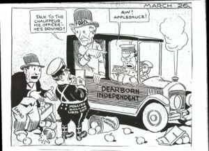“Talk to the Chauffeur, Mr. Officer,” unpublished cartoon, March 26, 1927, artist unknown
