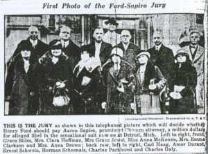“First Photo of the Ford-Sapiro Jury,” undated, unknown publication