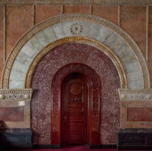 Detail of door, Million Dollar Courtroom, Detroit, National Archives and Records Administration