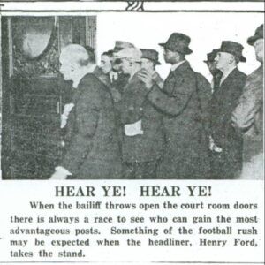 “Hear Ye” photograph, unidentified newspaper, from the collections of The Henry Ford