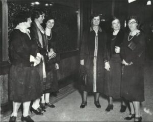 The women jurors gathered outside the courtroom, March 1927, from the collections of The Henry Ford
